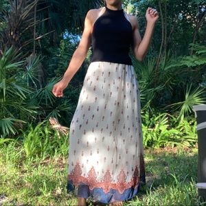 Forever 21 Lined Bohemian Maxi Skirt